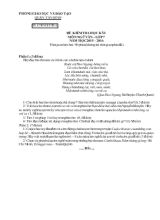 Đề kiểm tra học kỳ I môn Ngữ văn - Lớp 7 - Năm học 2015  2016